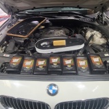 BMW520D,엔진오일교체,BG완전합성유,잔유제거서비스,부산한일모터스