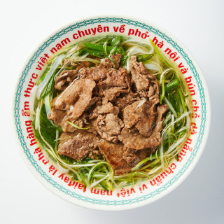 Hanoi-style pho with flame-grilled meat