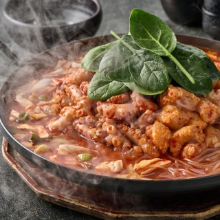 Small octopus and intestines