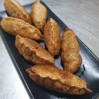 Pan-fried galbi dumplings
