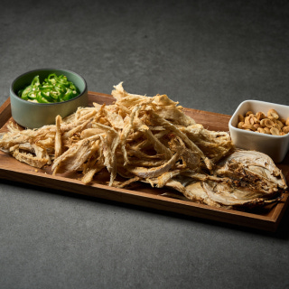 Whole grilled dried pollock