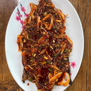 Grilled marinated mackerel