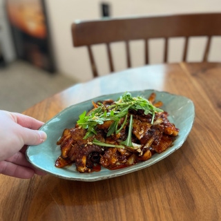 Grilled Namhae octopus in gochujang sauce
