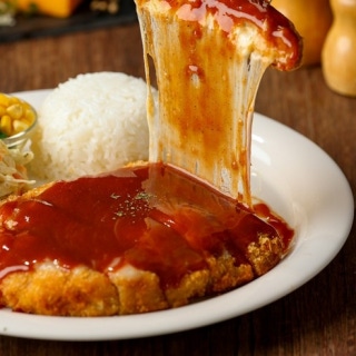 Cheese pork cutlet