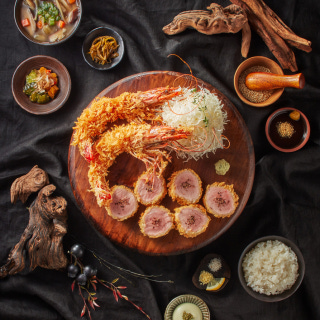 Shrimp & tenderloin tonkatsu