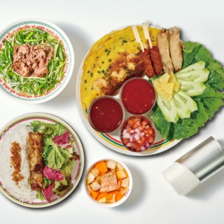 Vietnamese noodles and banh xeo