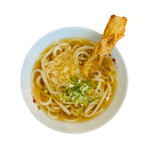 Udon with fish-cake tempura