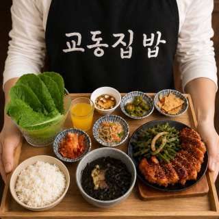 Grilled gochujang pork-belly set