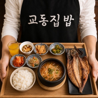 Beef brisket Soybean paste stew & Grilled mackerel set meal