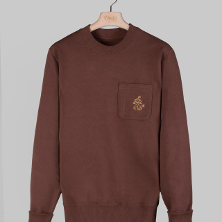 드레익스 Aimé Leon Dore for Drake's Brown Cotton Pocket Sweatshirt