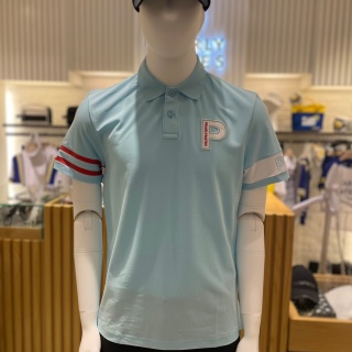 파리게이츠 남성 뱃지 컬러 블록 반팔 칼라 티셔츠511C2TO001