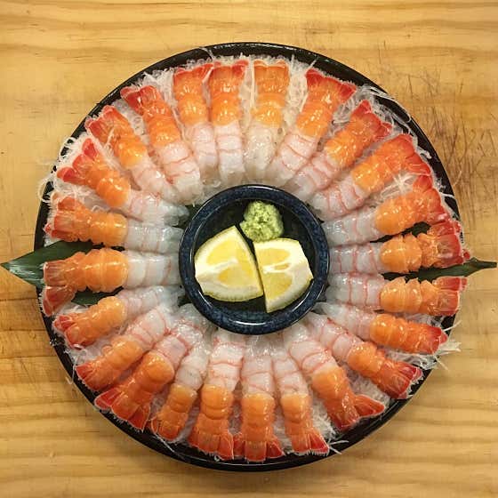 딱새우 회 메뉴 사진(네이버)