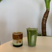 말차 더블샷/말차라떼 메뉴 사진(네이버)