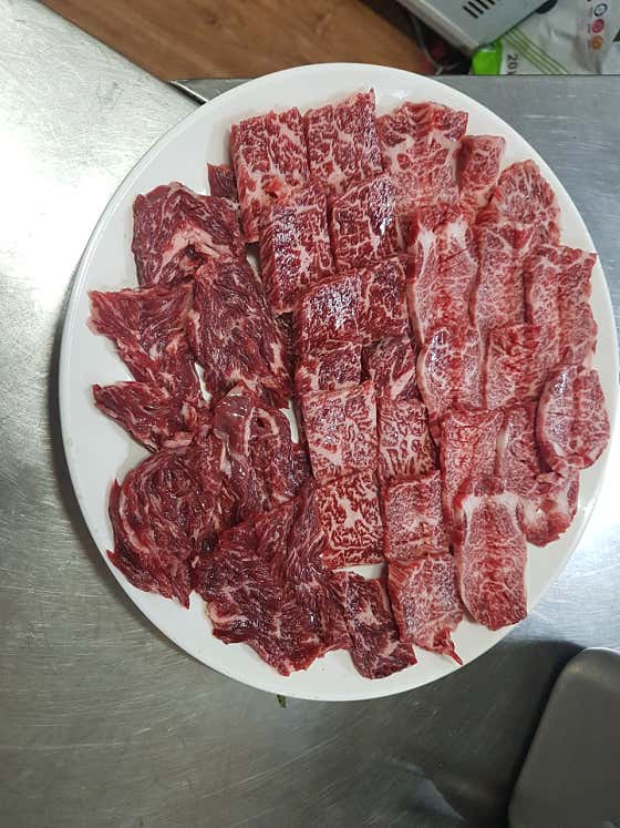 안창살 안거미 살치 메뉴 사진(네이버)