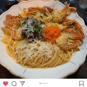 매콤크림파스타 (꽃게/새우) 메뉴 사진(네이버)