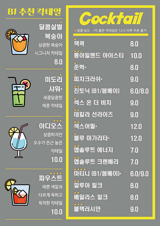 메뉴판 이미지 참고 메뉴 사진(네이버)