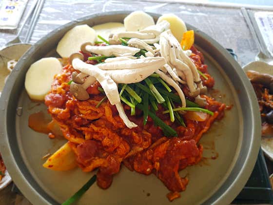 생오리불고기 메뉴 사진(네이버)