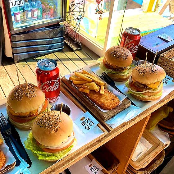 동피랑수제버거세트 메뉴 사진(네이버)