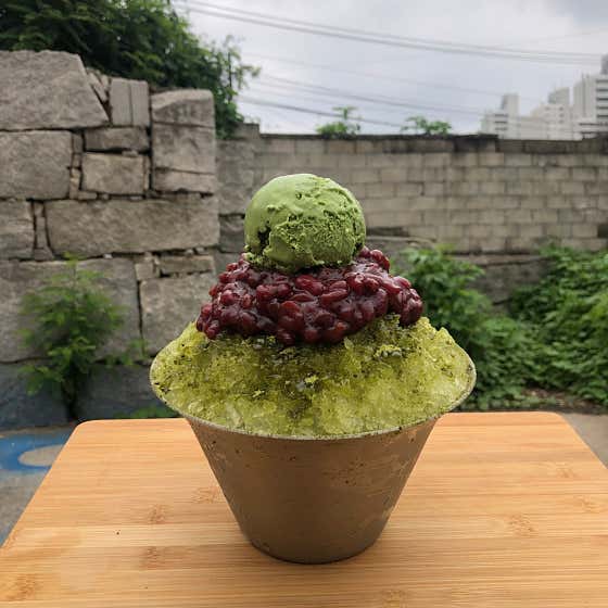 녹차빙수 메뉴 사진(네이버)