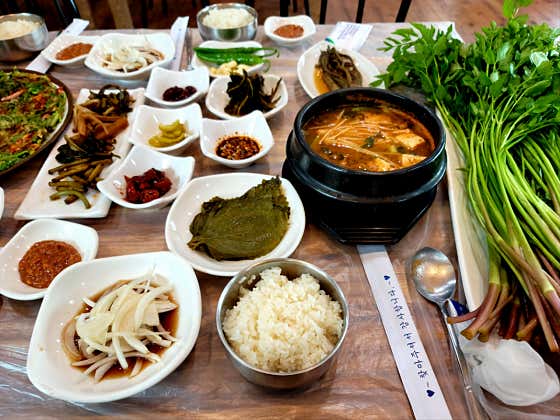 한재미나리 비빔밥+된장 메뉴 사진(네이버)