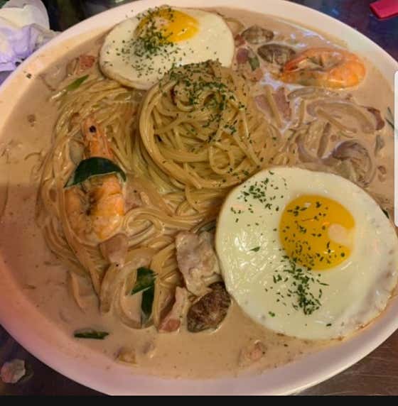 믹키 크림파스타 메뉴 사진(네이버)