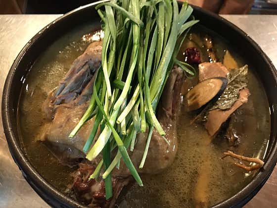 약오리백숙 메뉴 사진(네이버)