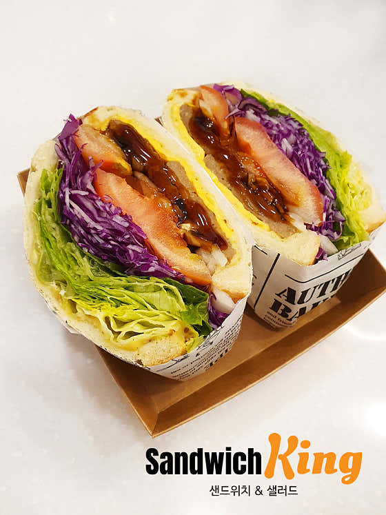 떡갈비 샌드위치 메뉴 사진(네이버)