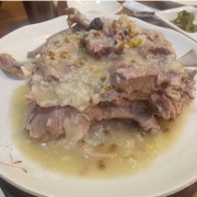 오리누룽지백숙 메뉴 사진(네이버)