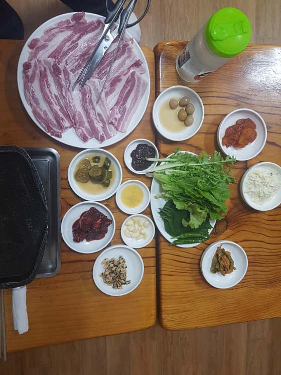 생삼겹살 메뉴 사진(네이버)