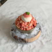 복숭아빙수 메뉴 사진(네이버)
