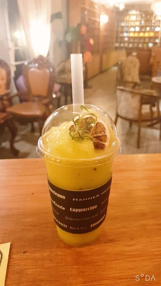 청귤스무디 메뉴 사진(네이버)