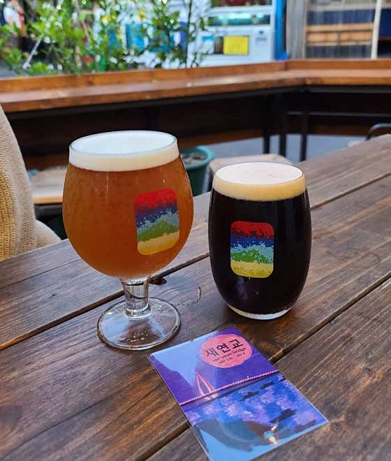 제주 수제맥주 340cc 잔 메뉴 사진(네이버)