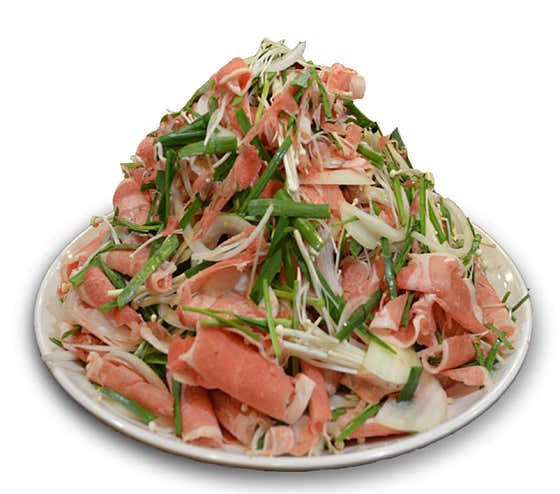 생오리차돌 부추(4인) 메뉴 사진(네이버)