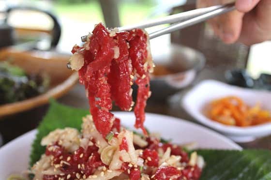 한우육회 메뉴 사진(네이버)