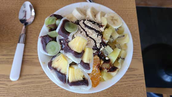 과일모찌빙수 메뉴 사진(네이버)