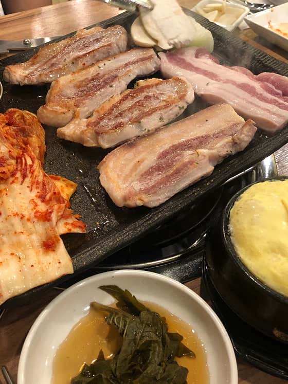 생고기 삼겹살 메뉴 사진(네이버)