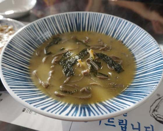 보말톳칼국수 메뉴 사진(네이버)