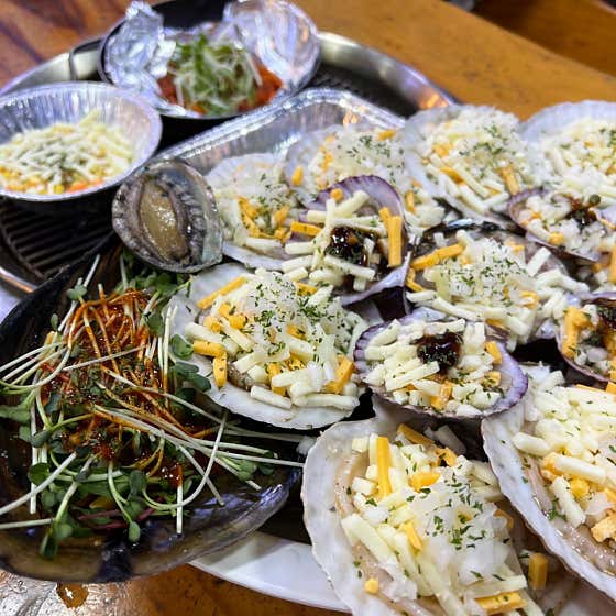 치즈조개구이 메뉴 사진(네이버)