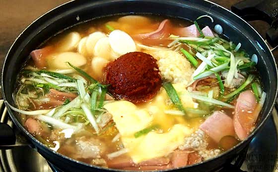 부대찌개 3인분 메뉴 사진(네이버)