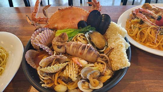바다품은 누룽지 파스타 메뉴 사진(네이버)