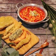 1인분 튀김&떡볶이 세트 메뉴 사진(네이버)