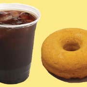 과라나커피세트(블랙커피+도넛1개) 메뉴 사진(네이버)