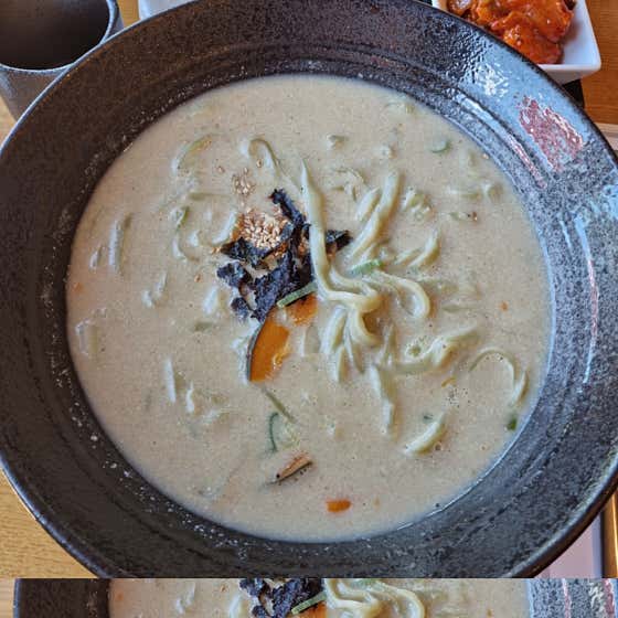 🌻들깨녹차칼국수 메뉴 사진(네이버)