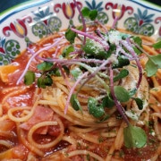 베이컨 토마토 파스타 메뉴 사진(네이버)