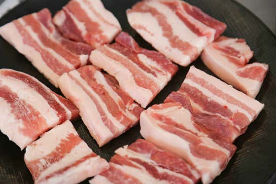 생삼겹살(120g) 메뉴 사진(네이버)