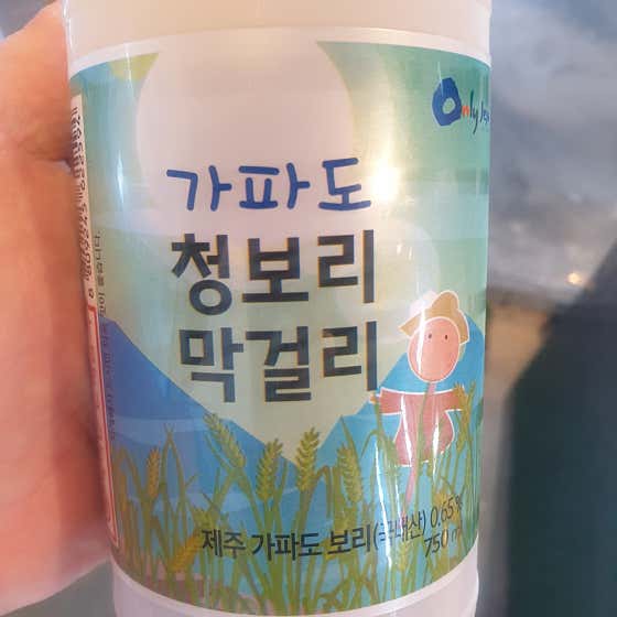 가파도청보리막걸리 메뉴 사진(네이버)