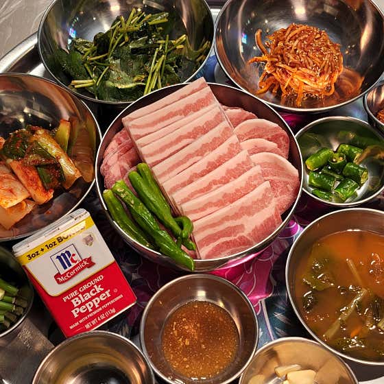 급냉삼겹살 메뉴 사진(네이버)