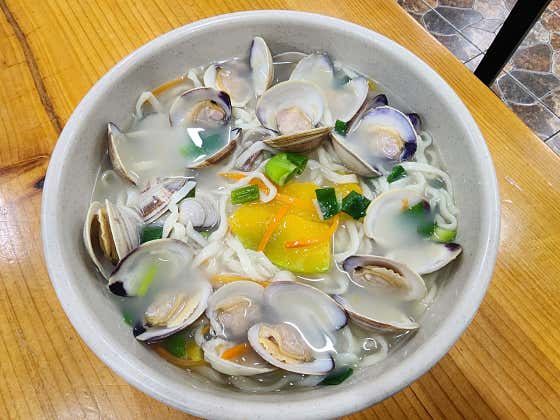 백합칼국수 메뉴 사진(네이버)