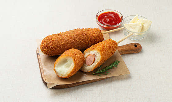 모짜렐라핫도그(반반) 메뉴 사진(네이버)