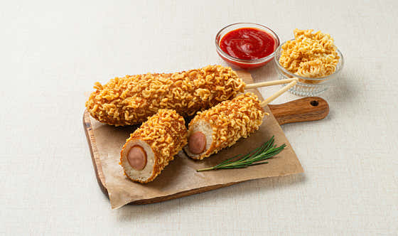 라면땅핫도그 메뉴 사진(네이버)